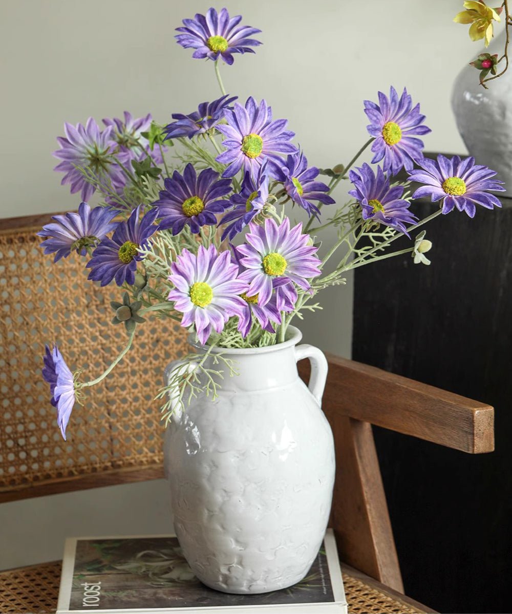 Artificial Summer Chrysanthemum Flower Stem in Purple 23.6" Tall