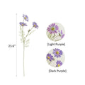 Artificial Summer Chrysanthemum Flower Stem in Purple 23.6" Tall