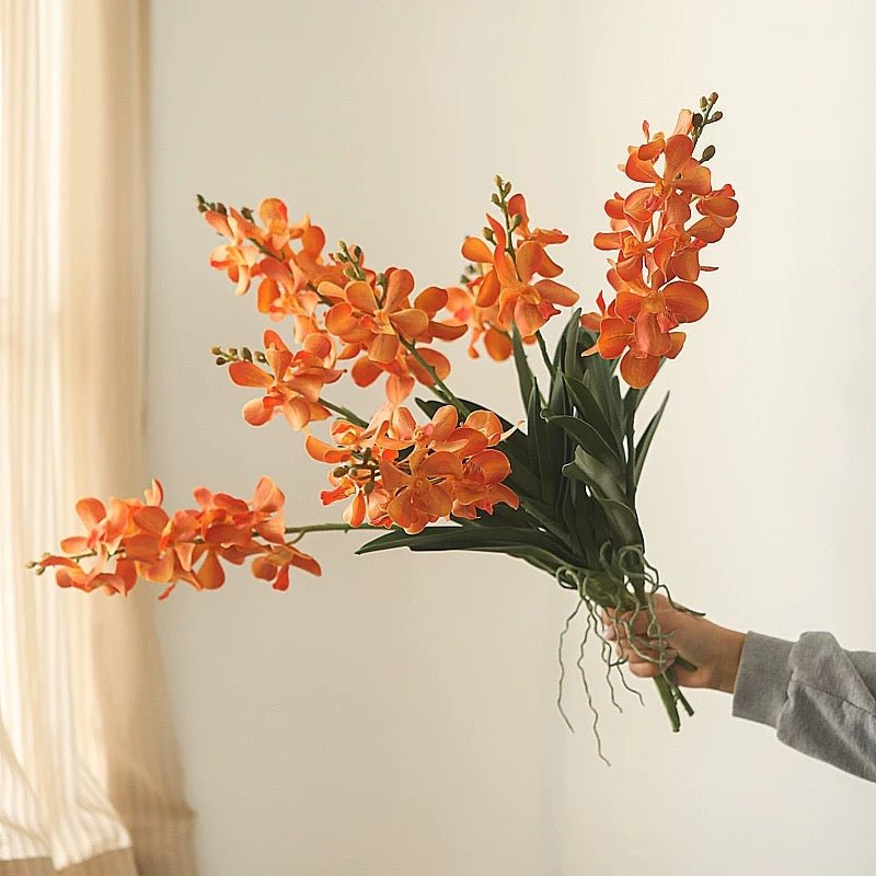 Artificial Vanda Orchid Stem 24" Tall