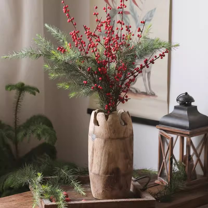 Artificial Red Winterberry Stem