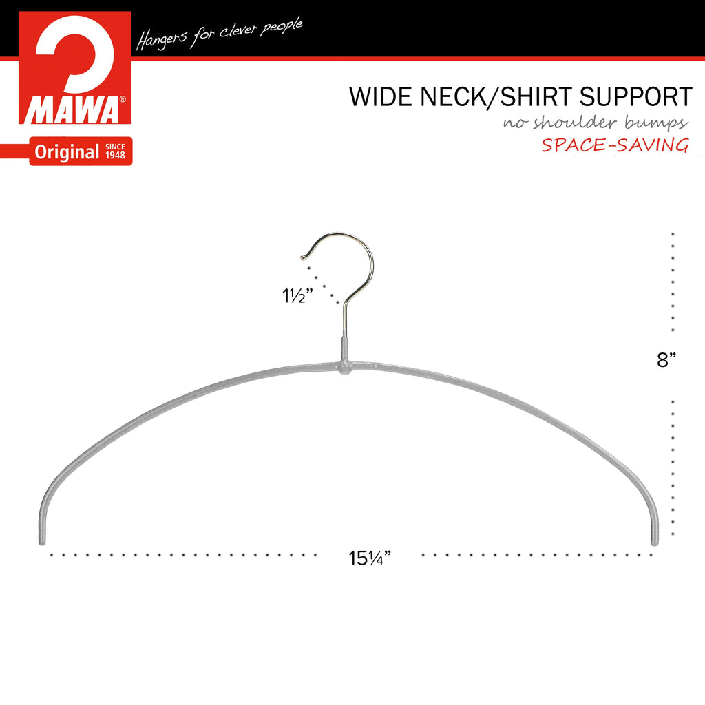 MAWA Euro Ultra Thin 40-PT Hanger, Silver