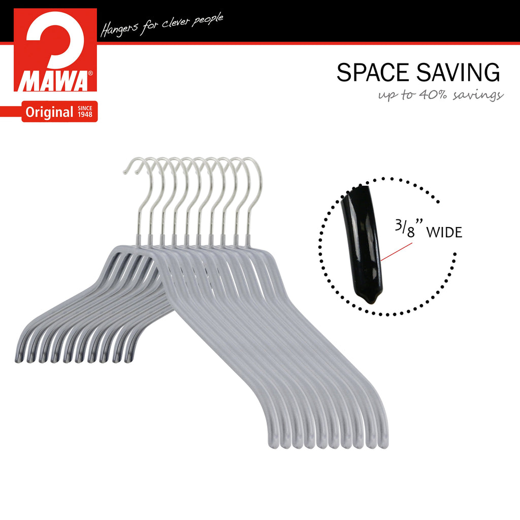 MAWA Silhouette Extra Wide 45-F Hanger, Silver