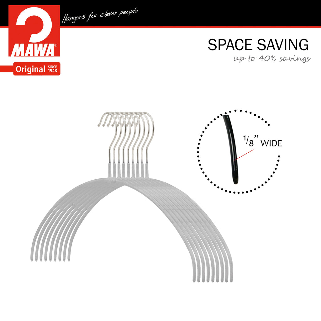 MAWA Euro Ultra Thin 40-PT Hanger, Silver