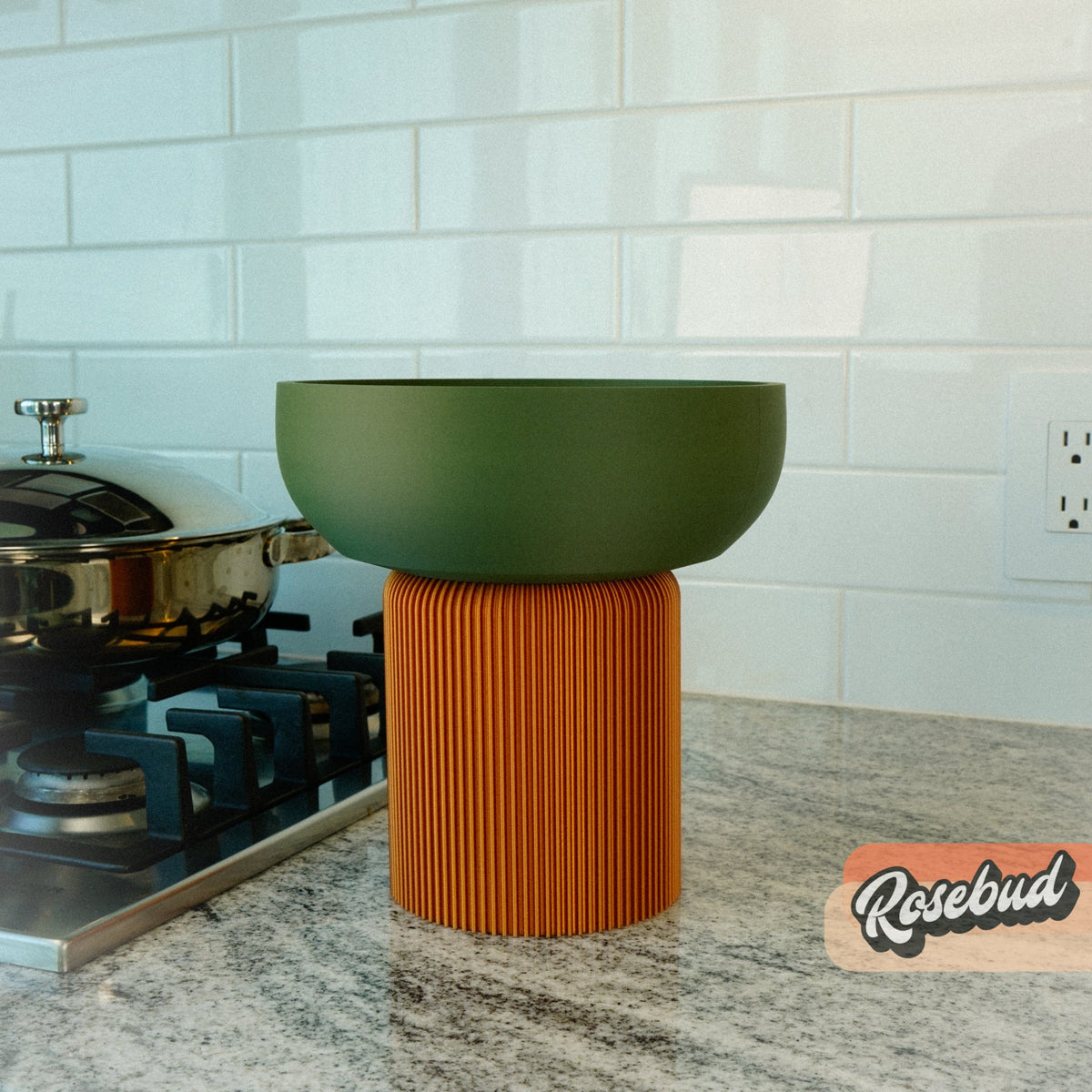 Modern Pedestal Plant Pot, Two-Piece