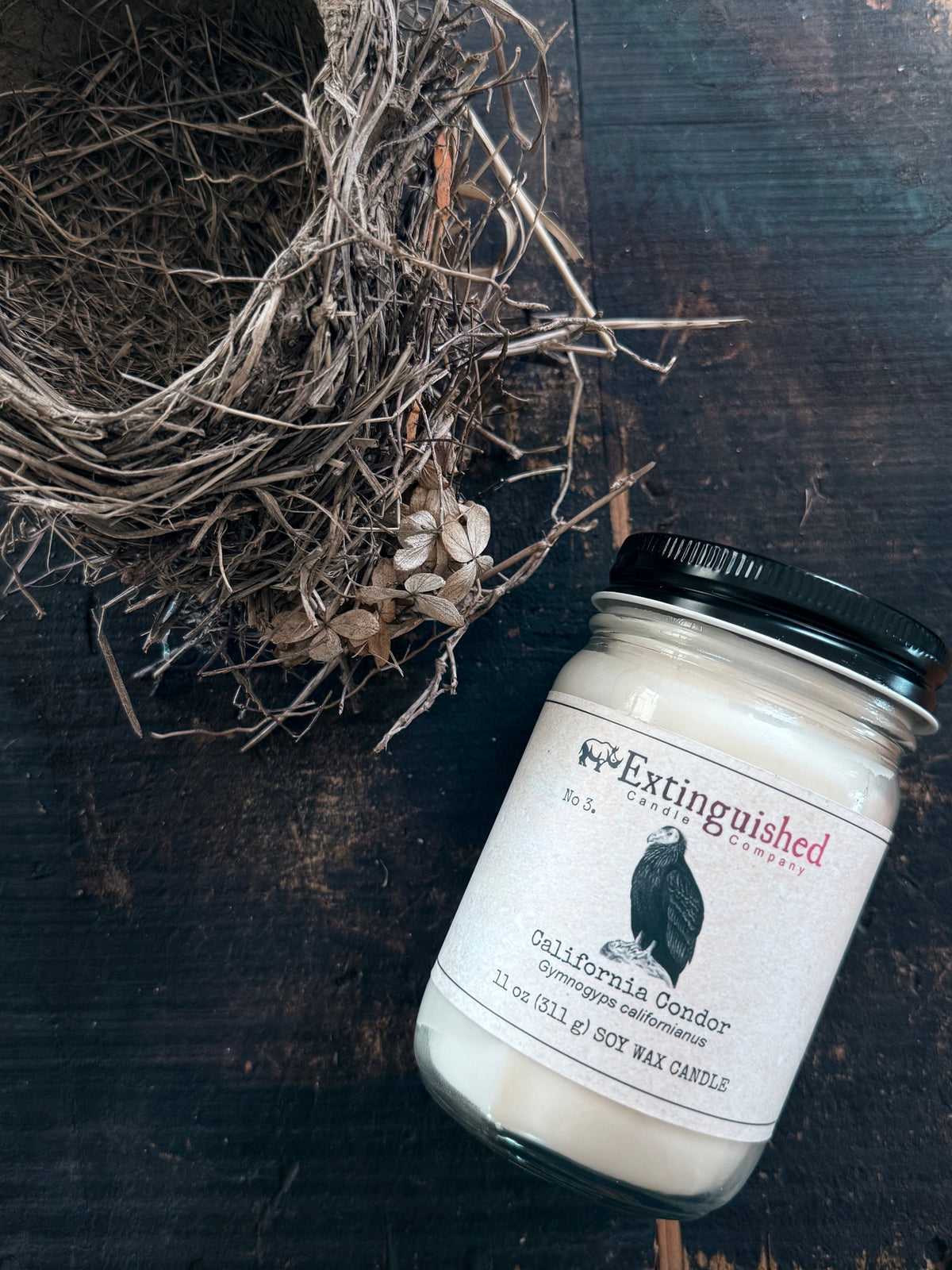 Extinguished Candle Co. No 3. California Condor Scented Jar Candle