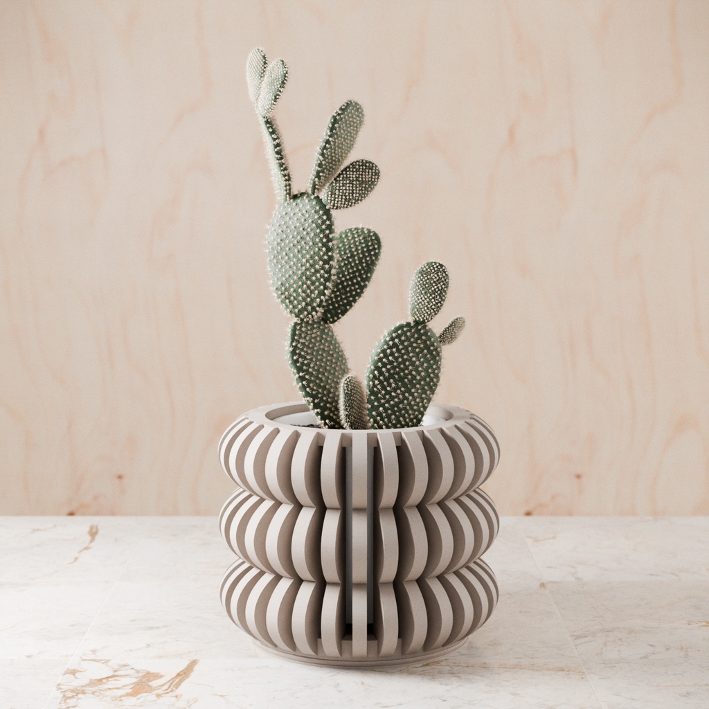 Triple Bubble Orchid Spiral Planter