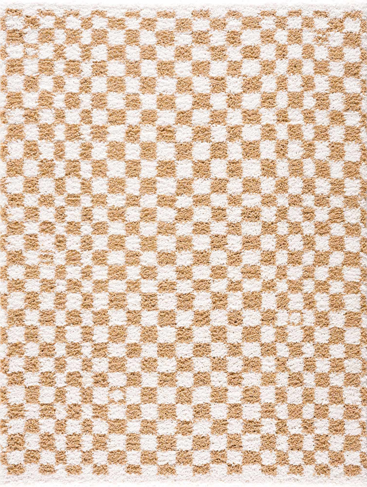 Kieu Mustard & Ivory Checkered Area Rug