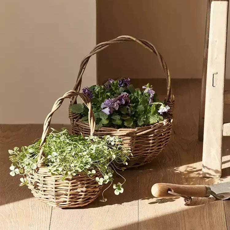 Countryside Willow Flower Basket with Liner