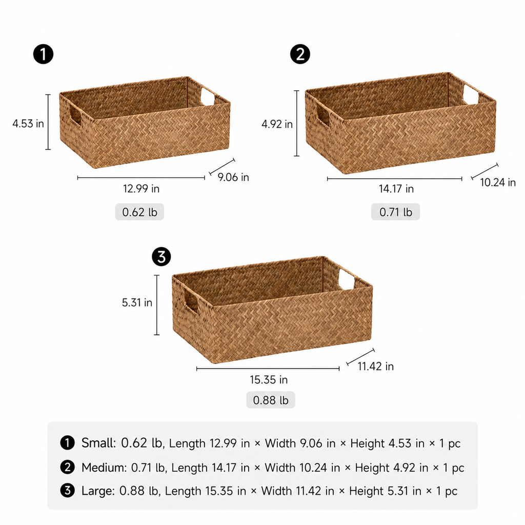 Everyday Woven Seagrass Storage Tray