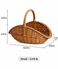 Handled Wicker Harvest Basket