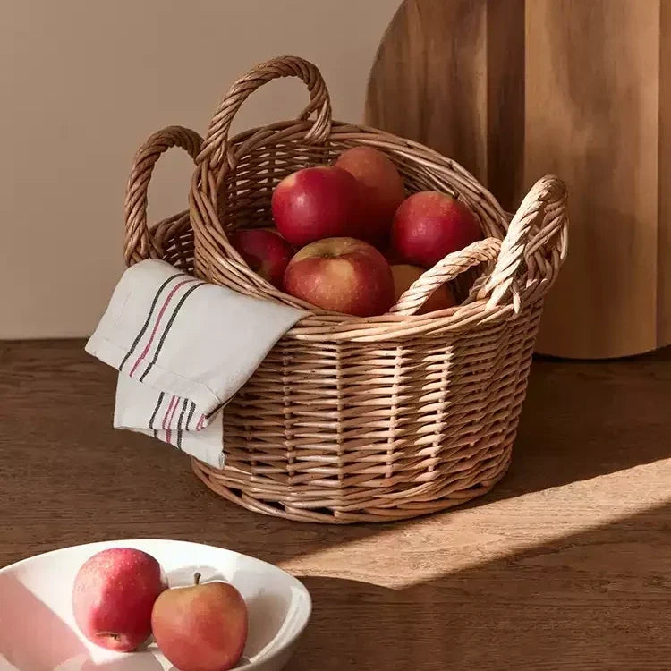 Harvest Loop Wicker Basket