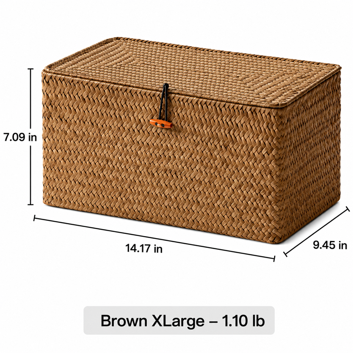 Woven Seagrass Storage Box with Lid