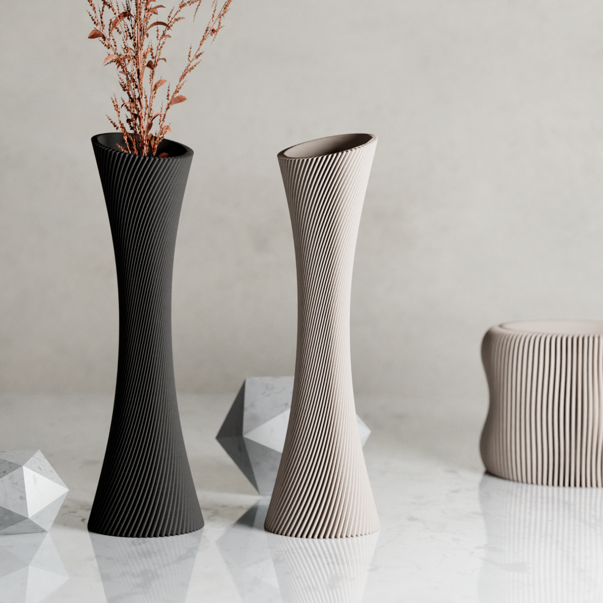 SPIRAL ROSE Vase