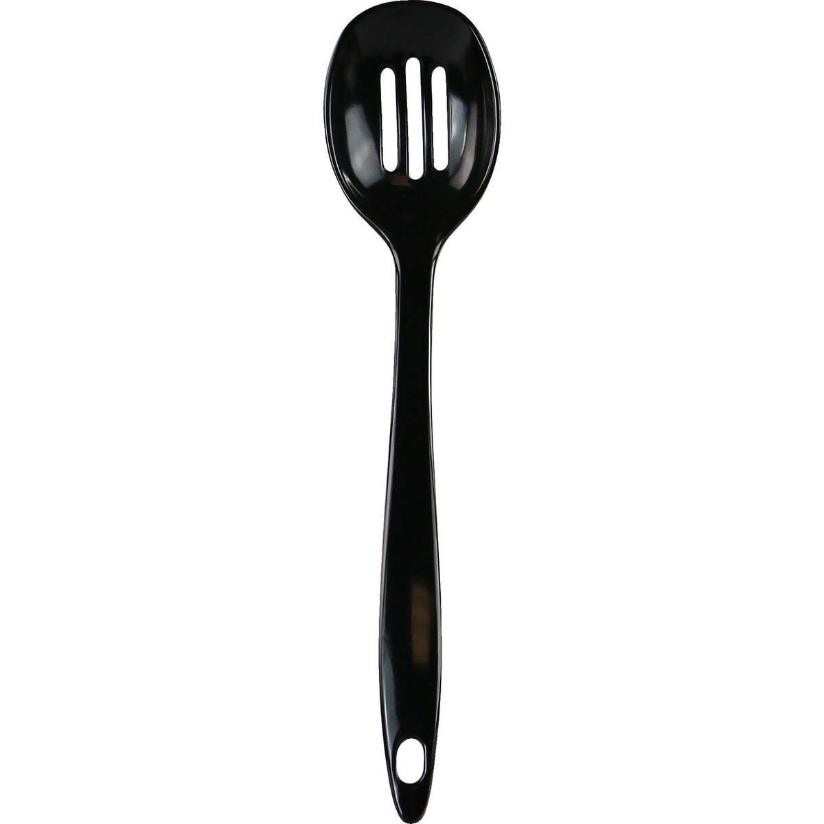 Melamine Slotted Spoon,  Black
