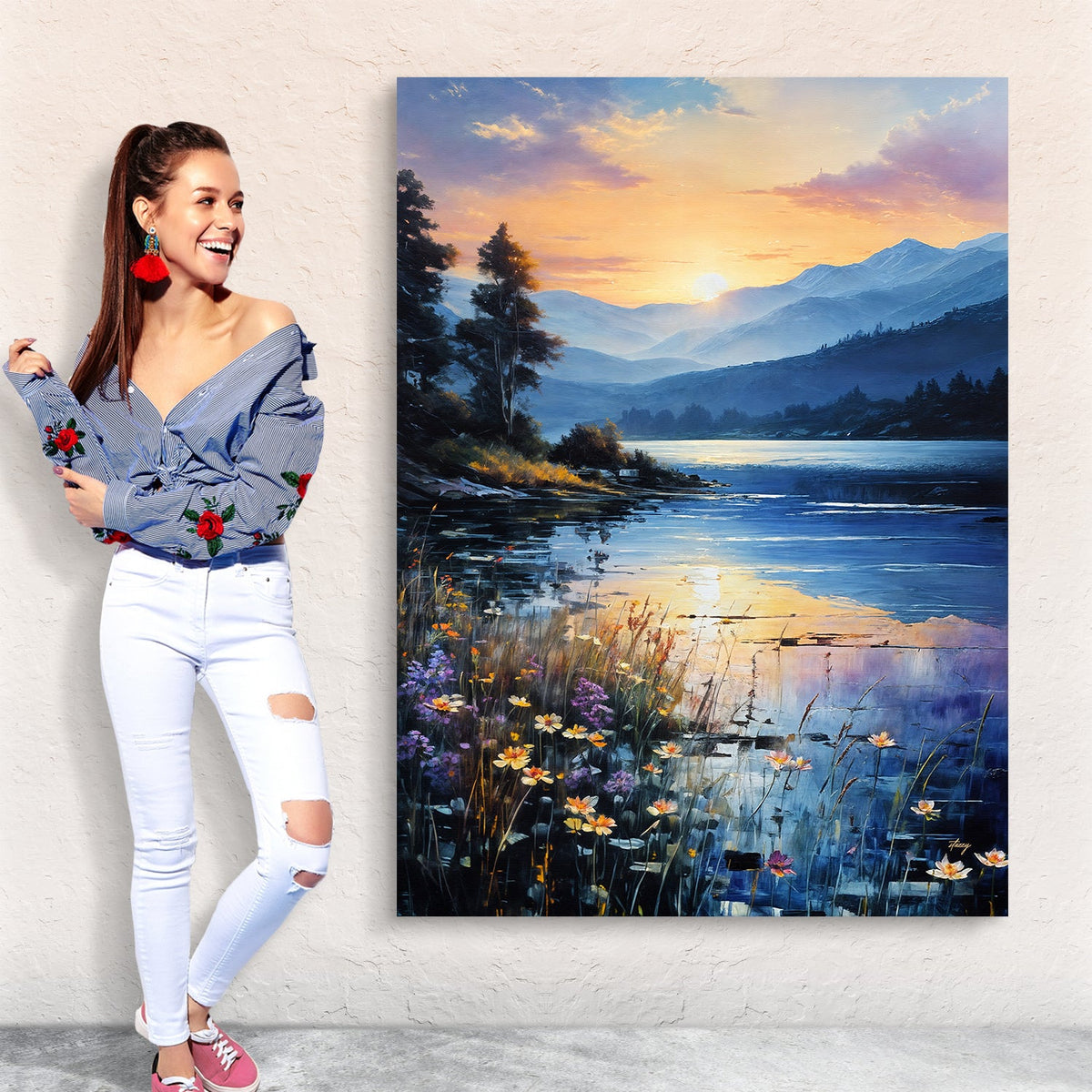 Canvas Print: "Sunset Journey"