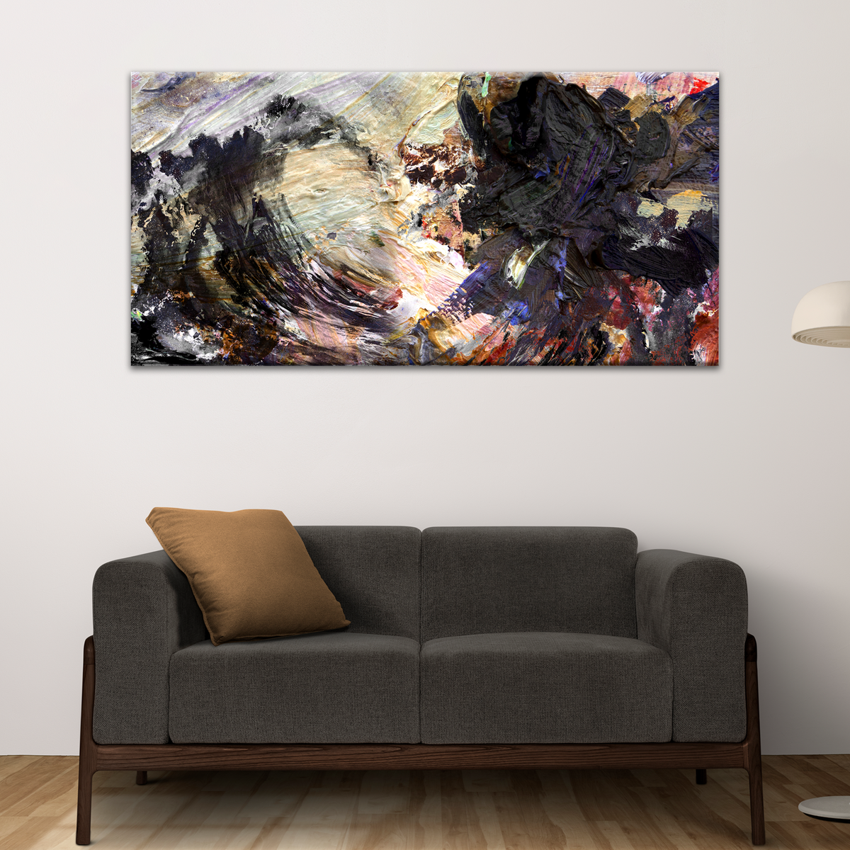 Waves Abstract Painting Canvas Wall Art