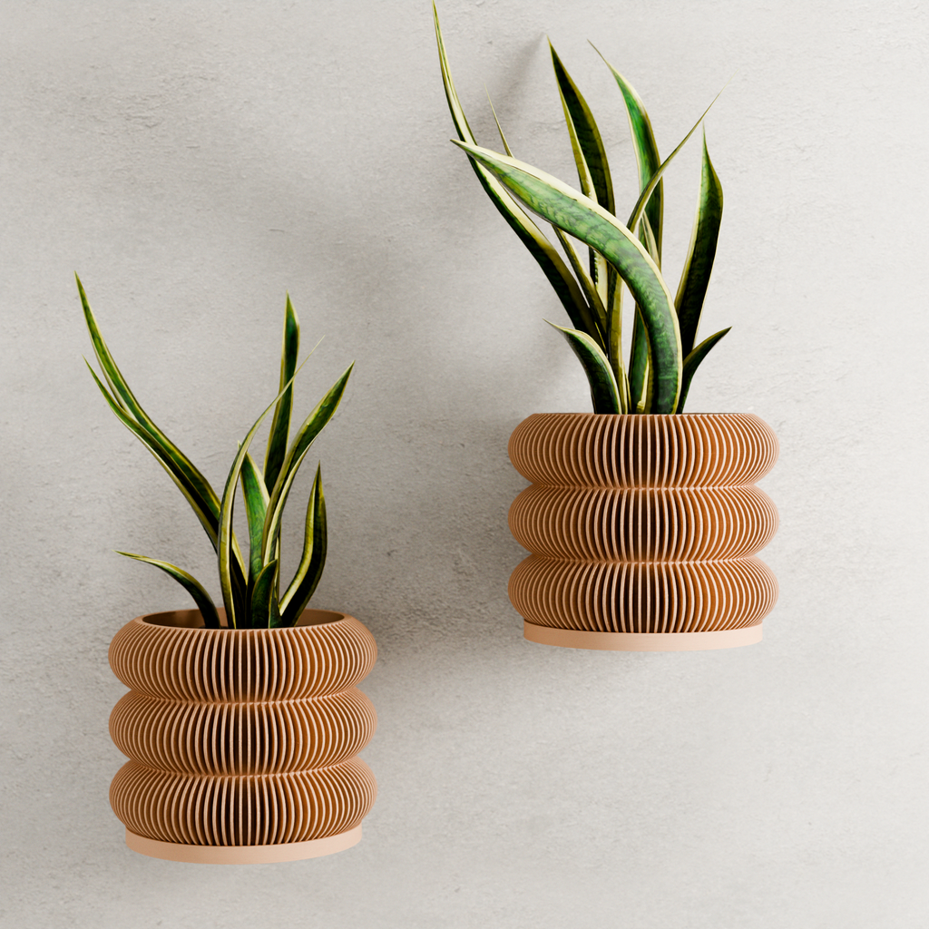 Wall Spiral Planter - Triple BUBBLES