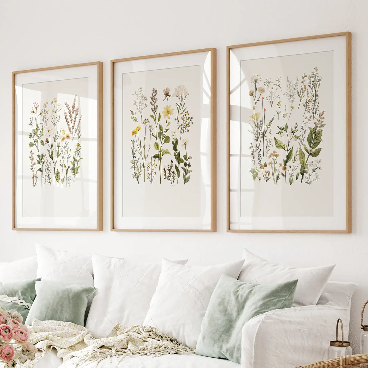 Minimalist Wild Plants. Botanical Poster Art Decor