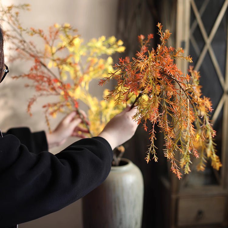 Artificial Layered Leaf Spray 41" Tall