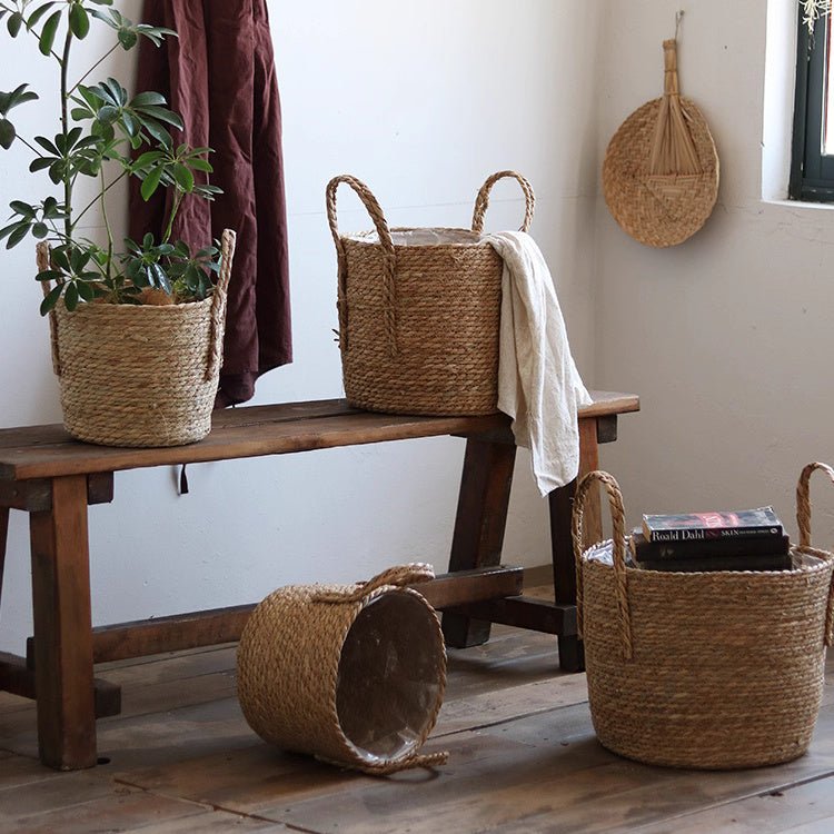 Handwoven Seagrass Planter Basket