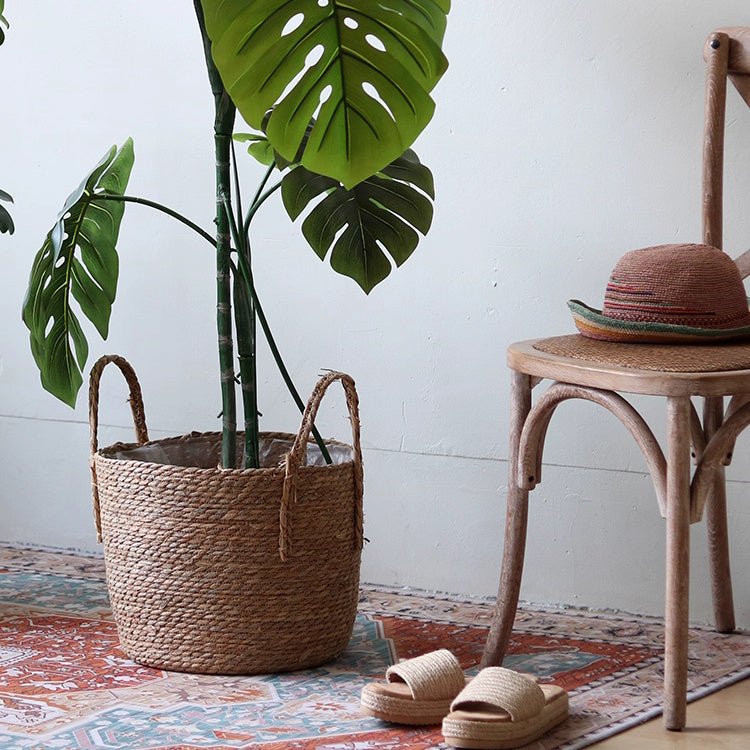 Handwoven Seagrass Planter Basket