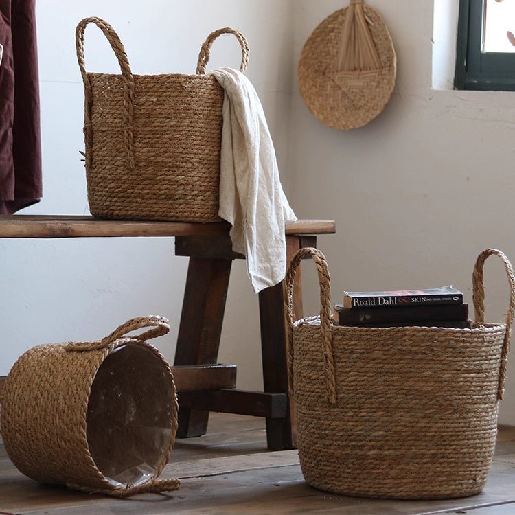 Handwoven Seagrass Planter Basket