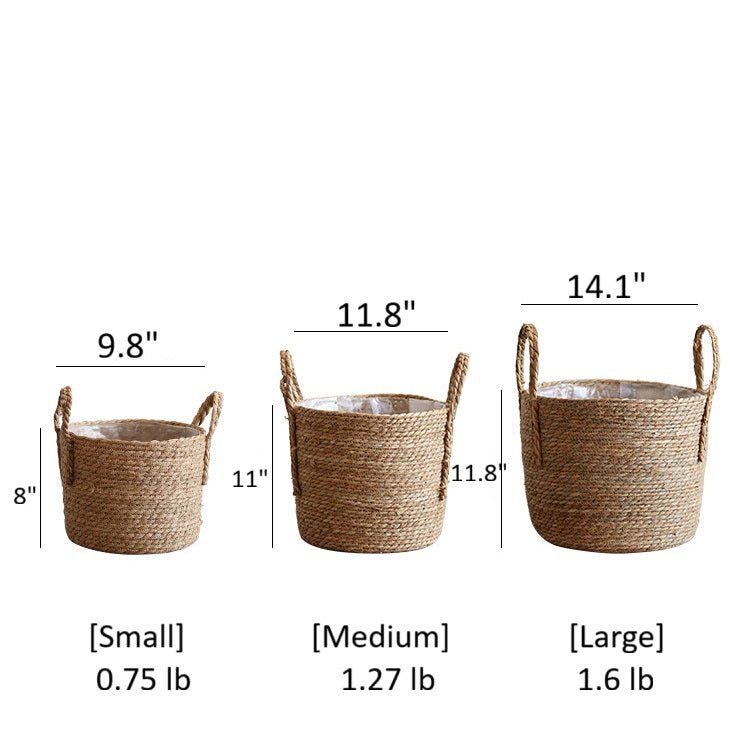 Handwoven Seagrass Planter Basket