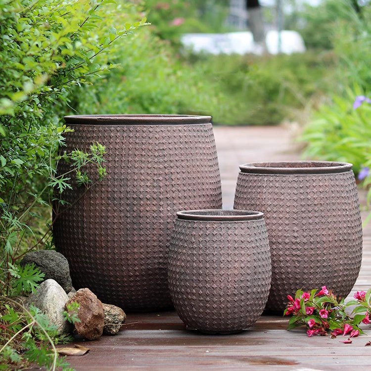 StoneNest Textured Cement Planter