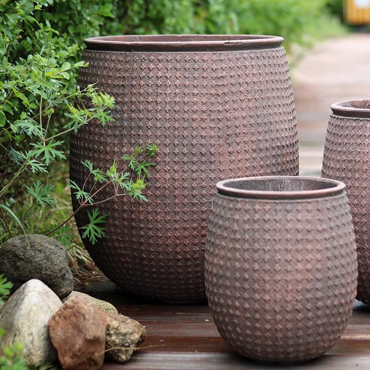 StoneNest Textured Cement Planter
