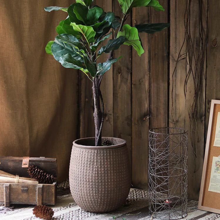 StoneNest Textured Cement Planter
