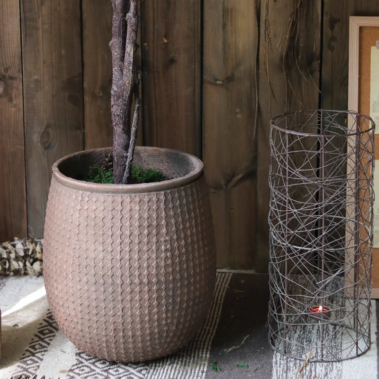 StoneNest Textured Cement Planter