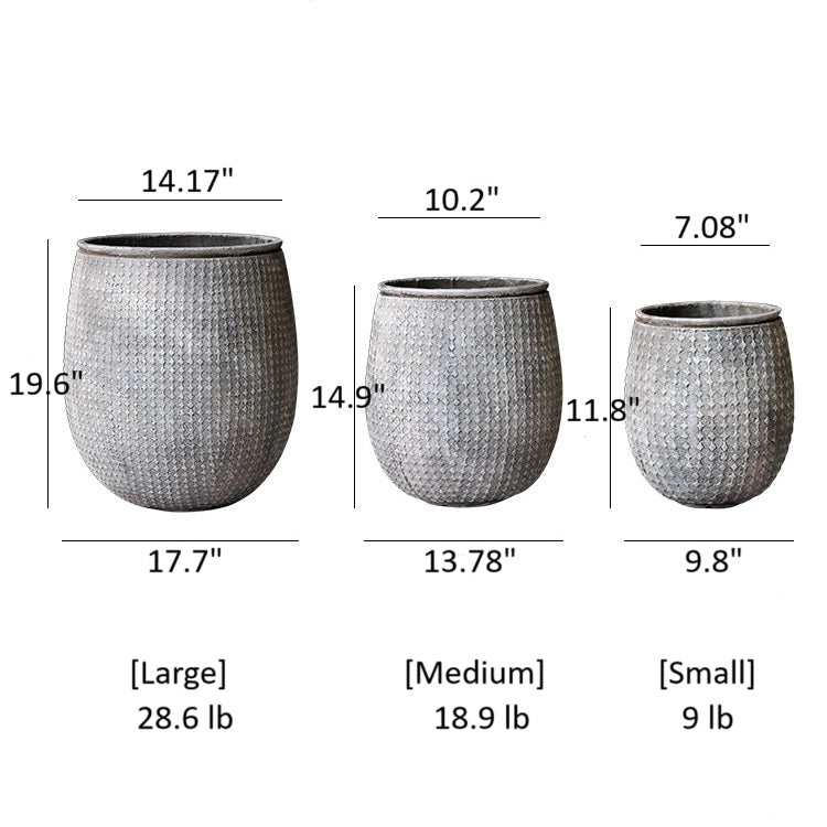 StoneNest Textured Cement Planter