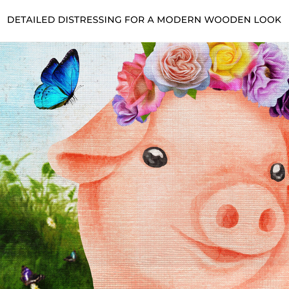 The Most Adorable Pig Canvas Wall Art