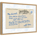 Sylvie Beach Love Letter Blue Framed Canvas by Honey Island Studio