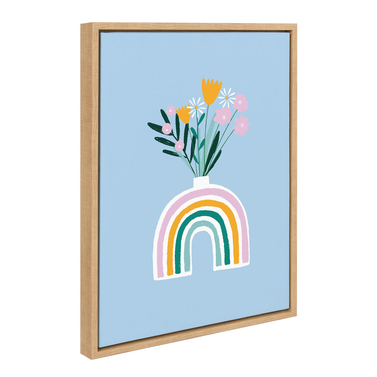 Sylvie Happy Flowers Framed Canvas by Duchess Plum