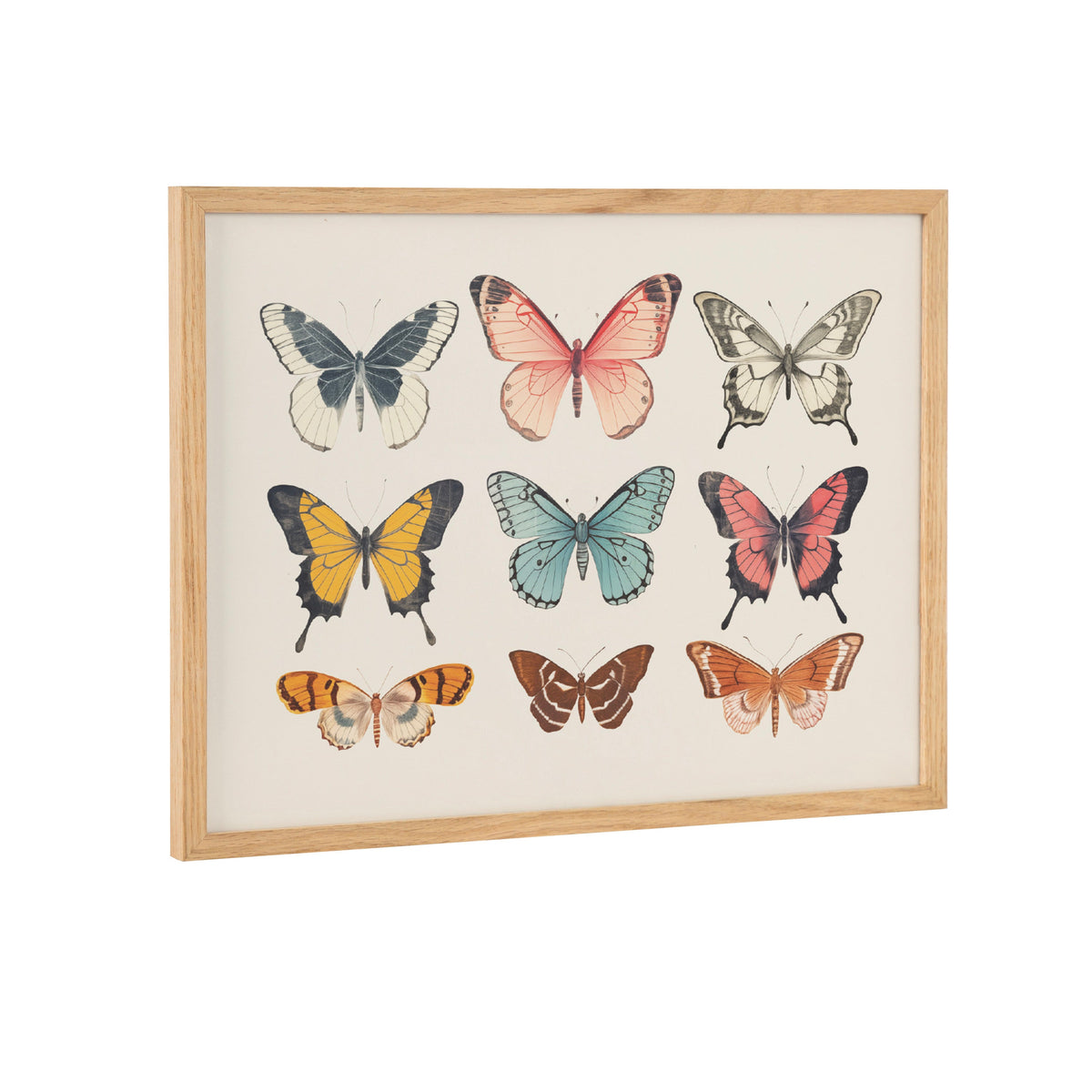 Gallery Vintage Style Muted Pastel Butterflies II Print by The Creative Bunch Studio