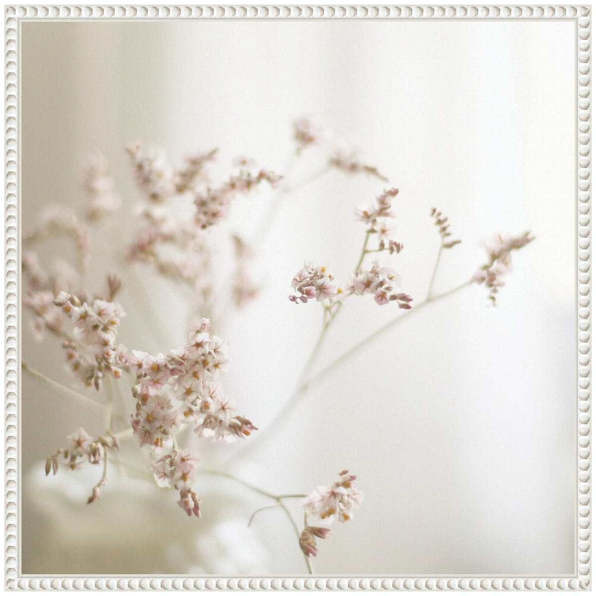 Sylvie Delicate Bouquet of Pastel Flowers Framed Canvas by Kristybee