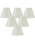Home Concept Set of 6 Hardback Empire Candle Clip Lamp Shade Light Oatmeal - 6"W x 5" Slant Height