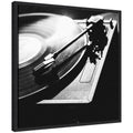 Sylvie Vinyl Record Player Framed Canvas by Alicia Abla