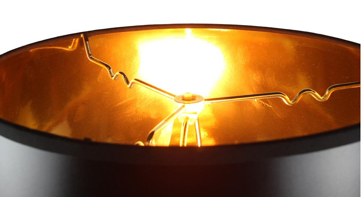 Home Concept Hardback Shallow Drum Lamp Shade Black - 12"W x 8" Slant Height, Spider Fitter