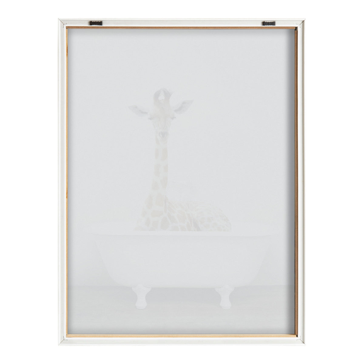 Blake Giraffe 2 in Tub Color Framed Printed Glass by Amy Peterson Art Studio