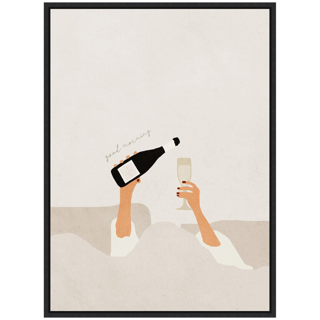 Sylvie Good Morning Art Print Framed Canvas by July Art Prints