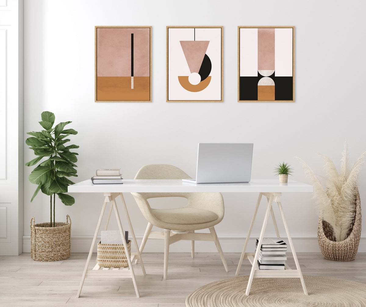Sylvie Venice 1, 2 and 3 Framed Canvas Art Set of 3 by Alexander Ginzburg