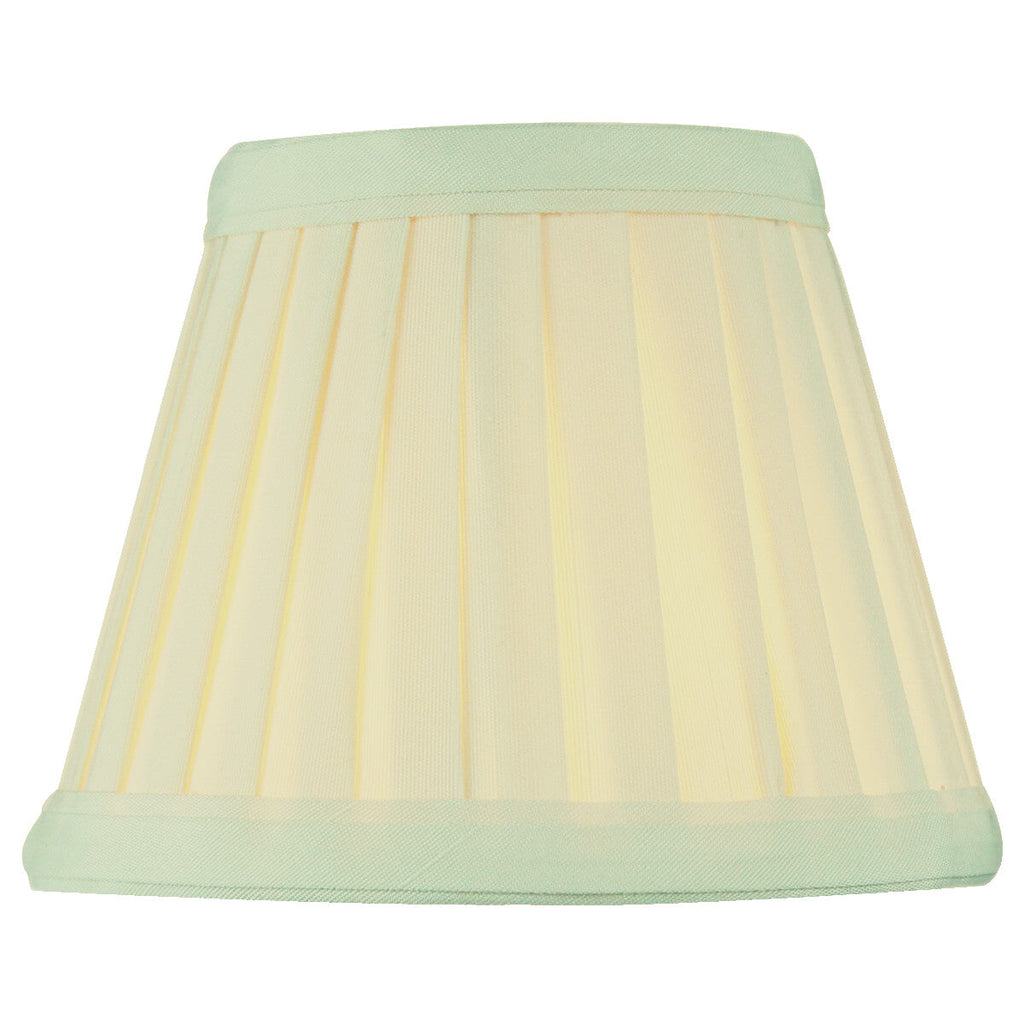 Home Concept Set of 6 Crisp Linen Pleated Clip-on Candelabra Lamp Shade - 5"W x 4" Slant Height