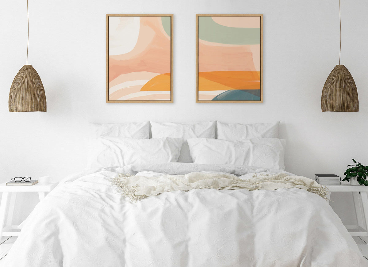 Sylvie Sunrise Over Marrakesh 1 and 2 Framed Canvas Set of 2 by Kate Aurelia Holloway