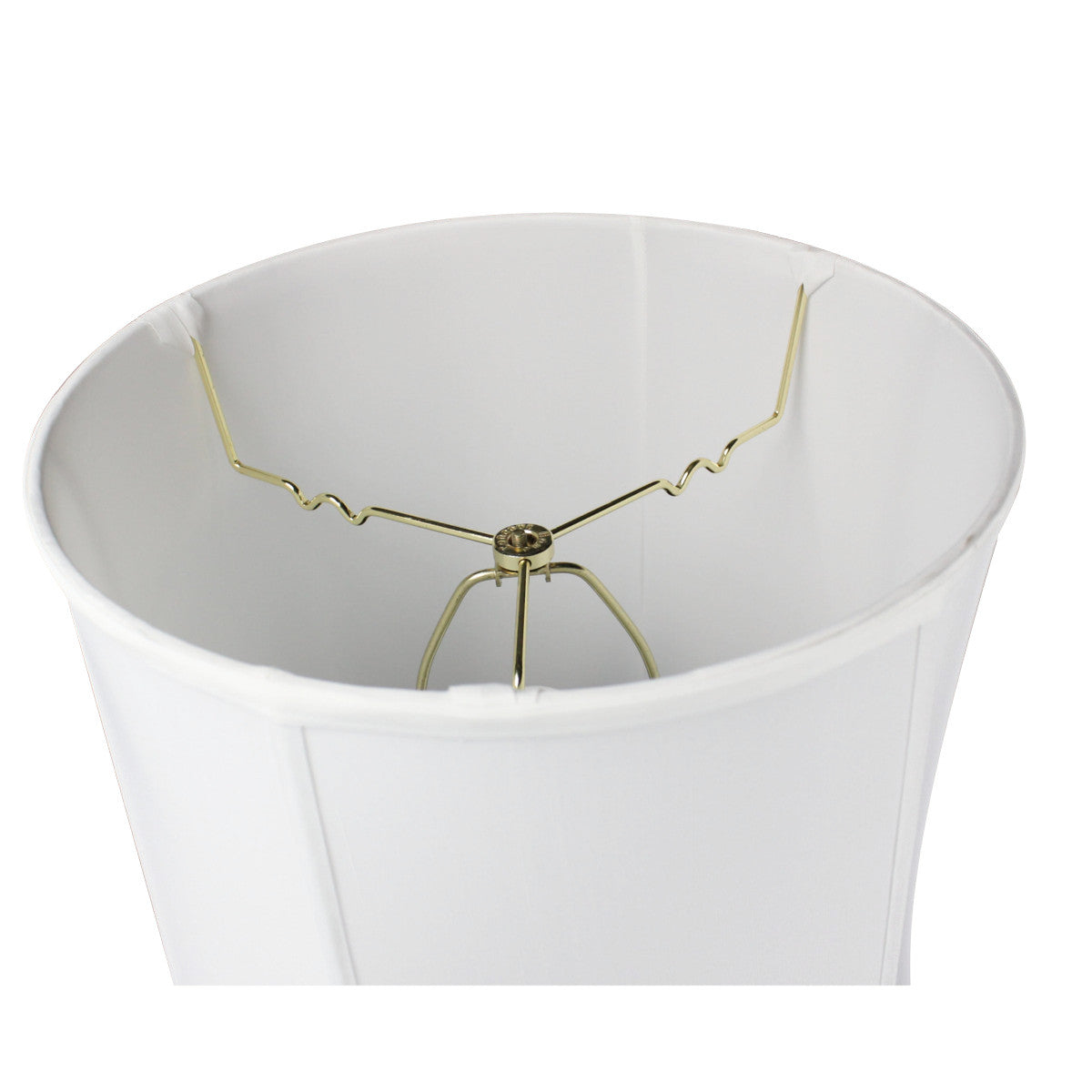 Home Concept Large Drum Lamp Shade White Shantung - 14" Top x 16" Bottom x 17" Slant Height, Spider Fitter