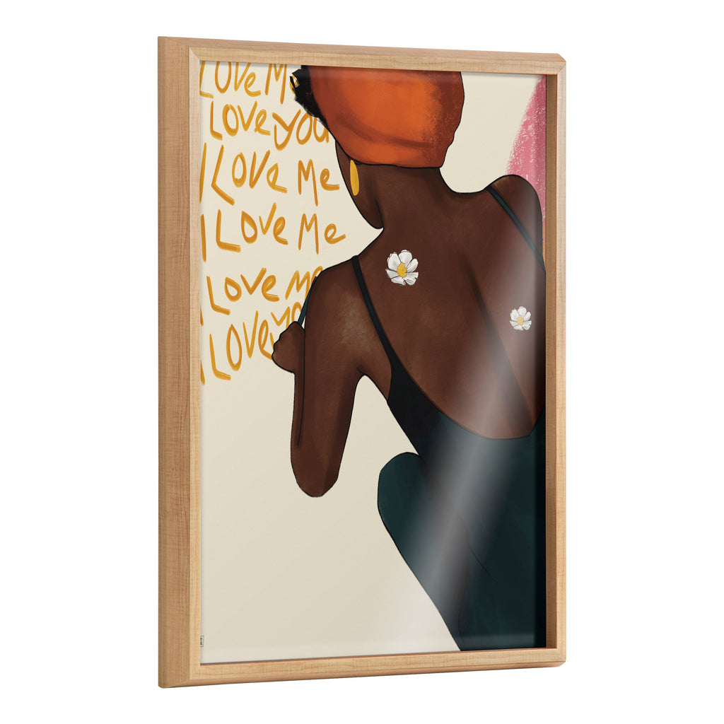 Blake I Love Me I Love You Framed Printed Glass by Mary Joak