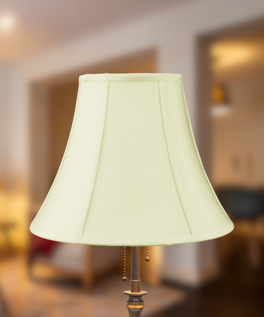 Home Concept Eggshell Shantung Bell Lamp Shade - 14"W x 11" Slant Height