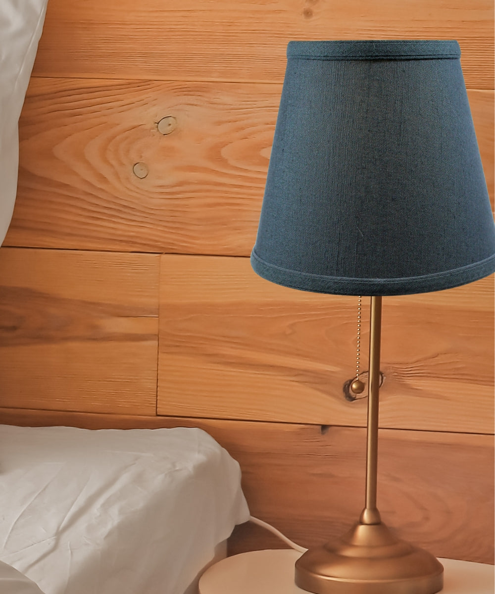 Home Concept Textured Slate [Navy Blue] Clip-On Lamp Shade - 8"W x 7"H