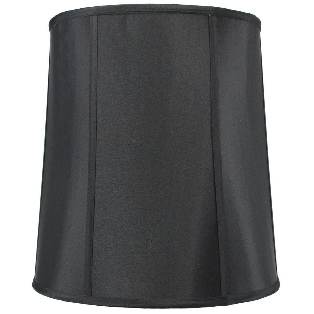 Home Concept Black Fabric Drum Lamp Shade with Gold Liner - 14"W x 15" Slant Height